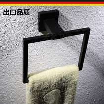 Exported to Germany 304 stainless steel towel ring square bathroom black towel rack towel ring bathroom towel hanging