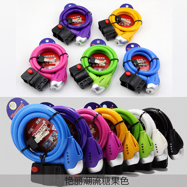  TONYON Highway Climbing Bike Steel Wire Lock Dead Fly Color Car Lock Steel Cable Lock Key