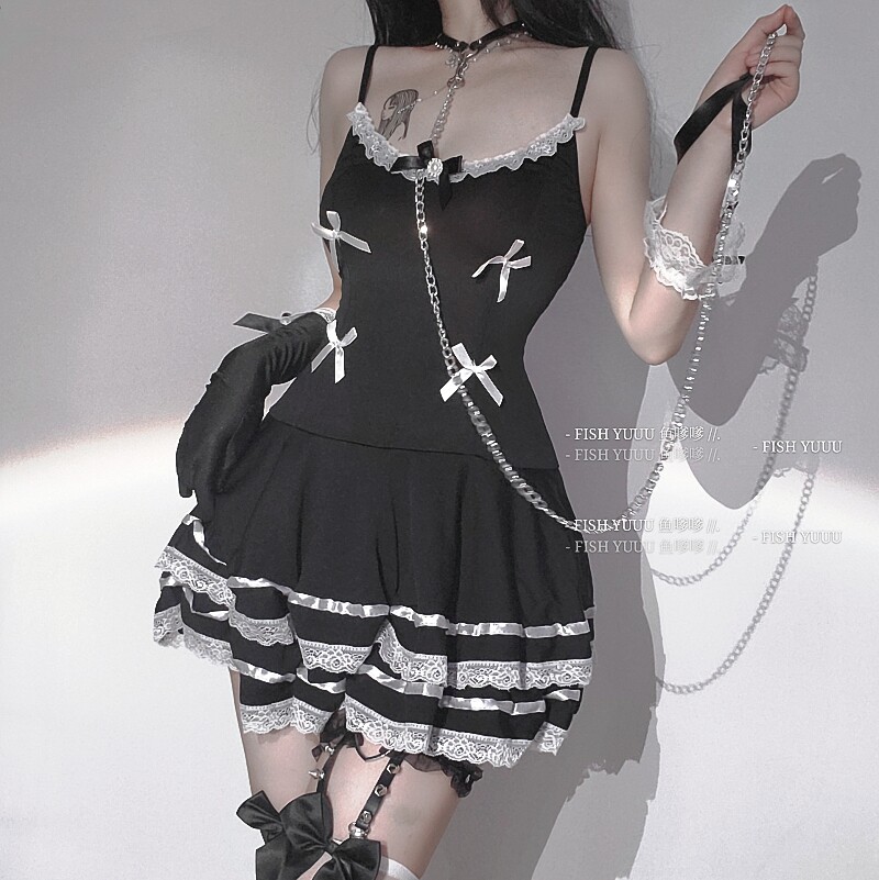 FISHYUUU: sexy maid uniform set cosplay lolita lolita gothic dress skirt