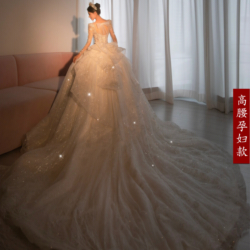  L+White pregnant woman's trailer (no accessories for single wedding dresses)   + $13.97 
