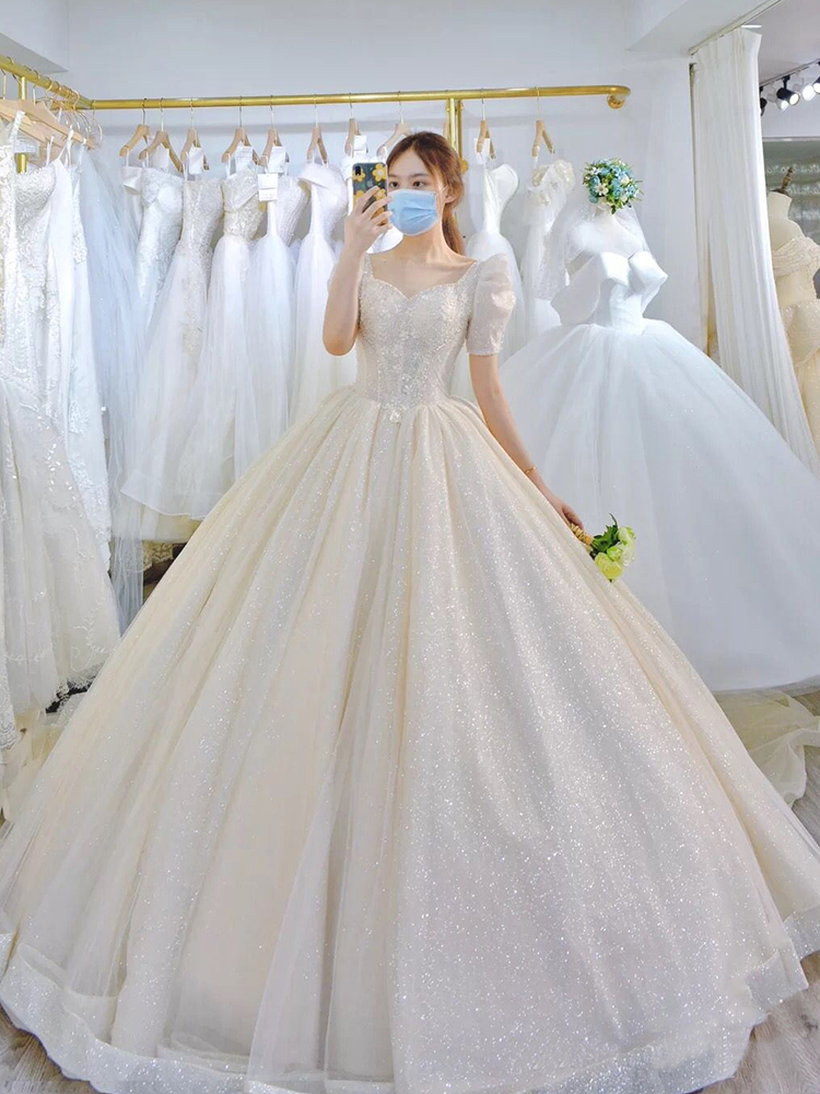 Wedding dress for pregnant, 13 years, french style, plus size, suitable for teen, lace dress Wedding dress for pregnant, 13 years, french style, plus size, suitable for teen, lace dress