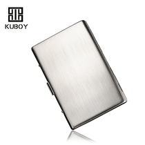 Hong Kong brushed cigarette case women 12 ultra-thin long cigarette case stainless steel brand glossy fashion cigarette case