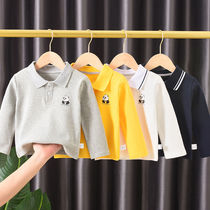Childrens spring autumn season beating undershirt baby polo shirt male and female child long sleeve small turnover t-shirt jacket 2021 new wave