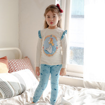 Childrens underwear set cotton 2021 autumn winter girls autumn clothes autumn trousers set cotton baby pajamas home clothes