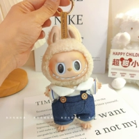 Синий и белый полосатый джинсовый комбинезон (включают только куклы одежды)