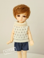 Серый бежевый звездный свитер