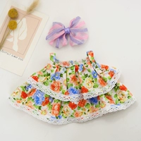 Платье-комбинация, в цветочек