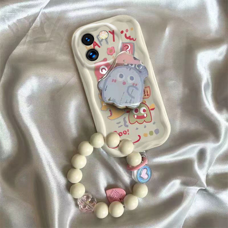 Suitable for Vivo Y200 Series Phone Cases, New Y200I Cream Wave Cartoon Monster Stand, Y200Gt Silicone, Y200T Cute Bracelet, Creative Men's and Women's Airbag Anti-Drop Case, Trendy and Personalized