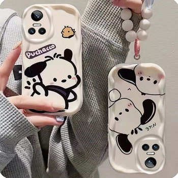 Suitable for Realme Gt Neo3 Phone Case Rmx3560 Cute Pochacco New Model Realme Gt Neo3 Super Cute Cartoon Silicone for Men and Women Trendy Bracelet Personalized Airbag Anti-Drop Student Best Friend Creative