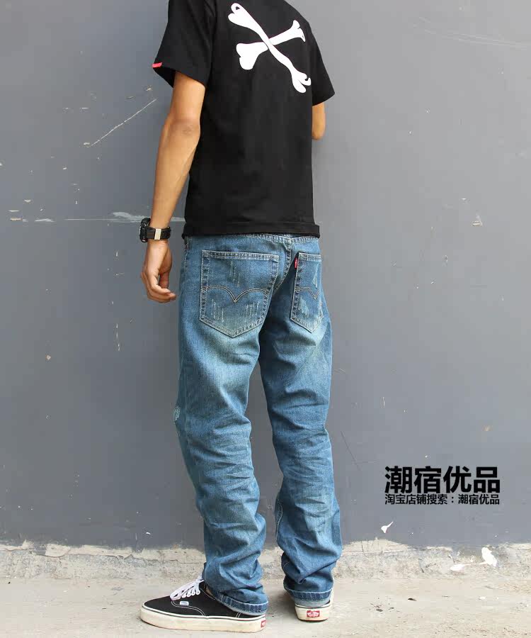 Jeans pour adolescent droite en vrac en coton pour Quatre saisons - Ref 1461311 Image 45