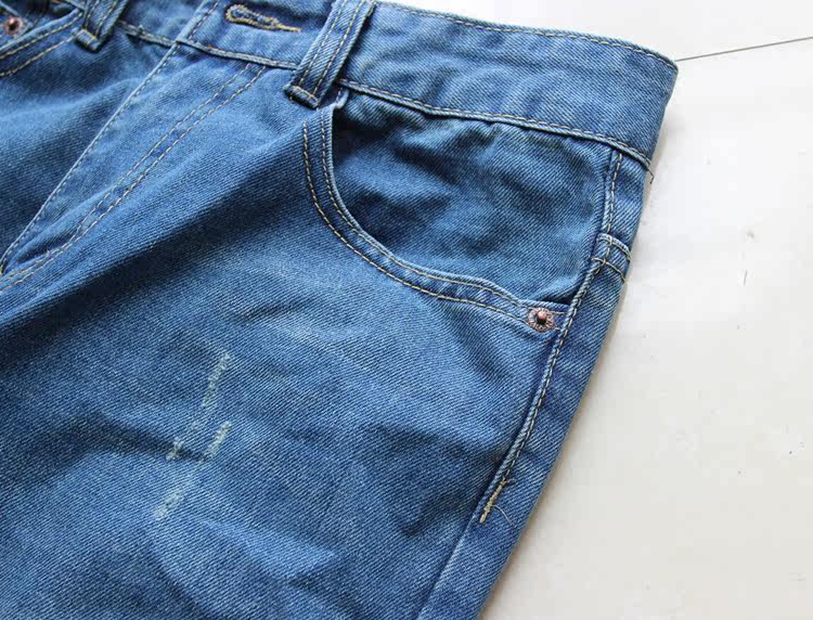 Jeans pour adolescent droite en vrac en coton pour Quatre saisons - Ref 1461311 Image 60