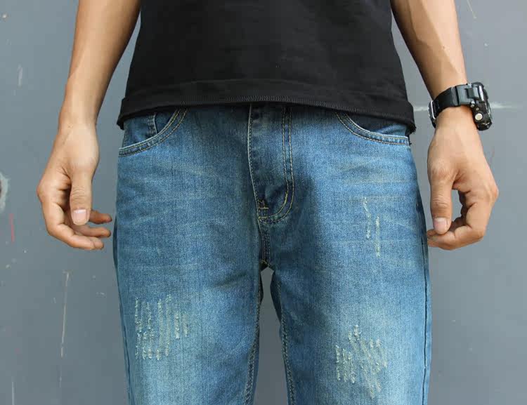 Jeans pour adolescent droite en vrac en coton pour Quatre saisons - Ref 1461311 Image 52