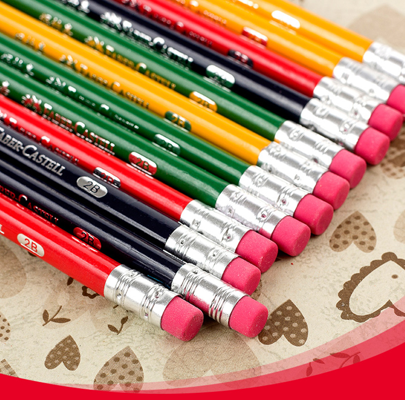Huibojia 1322 card tripe pencil children students 2 pencils exam special primary school stationery hb pencil set with eraser head to send pencil sharpener pencil sharpener