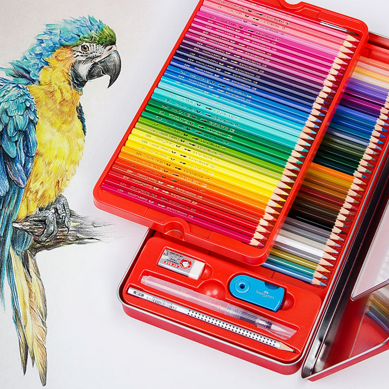 Hui Bojia official flagship store official website 48 color water soluble lead 72 color iron box color pencil beginner drawing students painting set 60 color professional hand painted red Hui colored pencil set