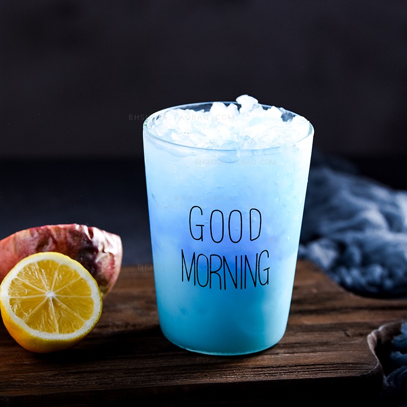 ins Nordic Wind Good MORNING Breakfast Cup Heat Resistant Glass