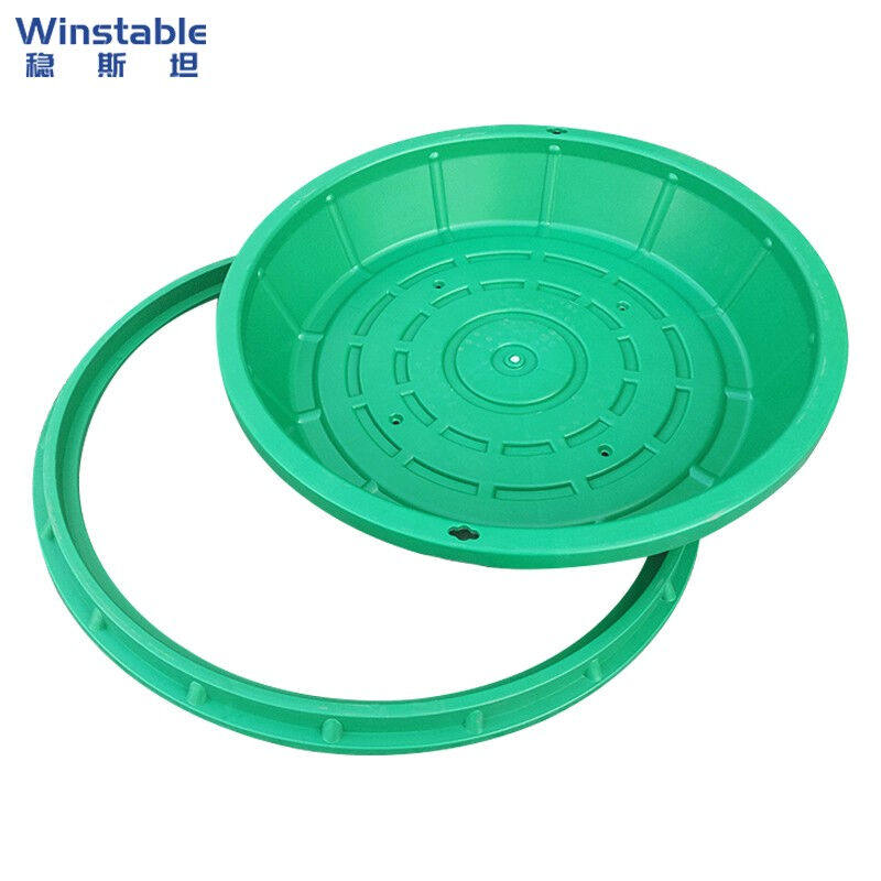 Shengsten W775PE green lawn wellcover circular grass sinking wellcover for safety anti - crash well cover circle