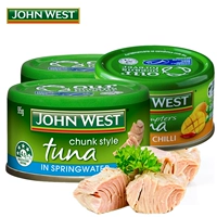 Johnwese Western John Масло, пропитанное дымным золотым тунцом, 95 грамм тунца Импортированная тунца Мгновенная еда