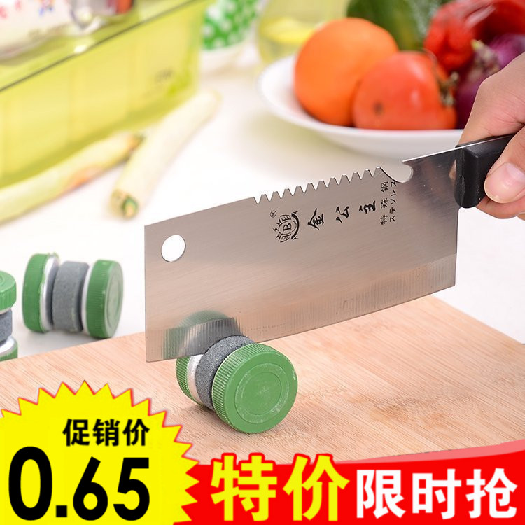 Round kitchen home with fast natural whetstone Japanese sharpener kitchen knife tool professional scissor stick