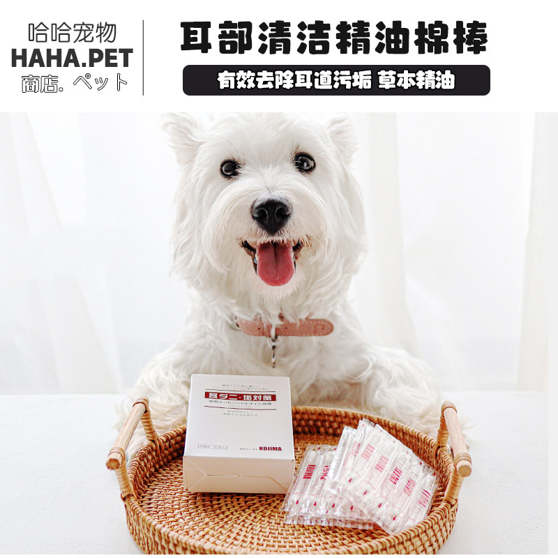Japan KOJIMA pet dog cat cleaning earwax ear ear mites cleaning ear drops ear washing liquid cotton swabs 40