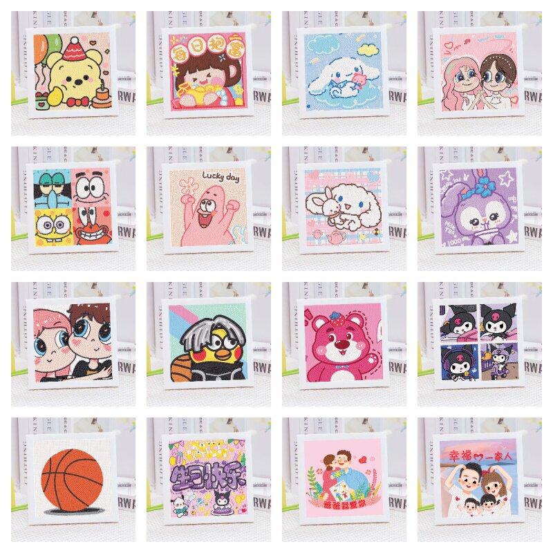 2024 Dragon Year Cartoon Diamond Patch Painting Children Handmade Toy Jade Gui Dog Sponge Baby Dot Drills Full Drill Factory Batch-Taobao