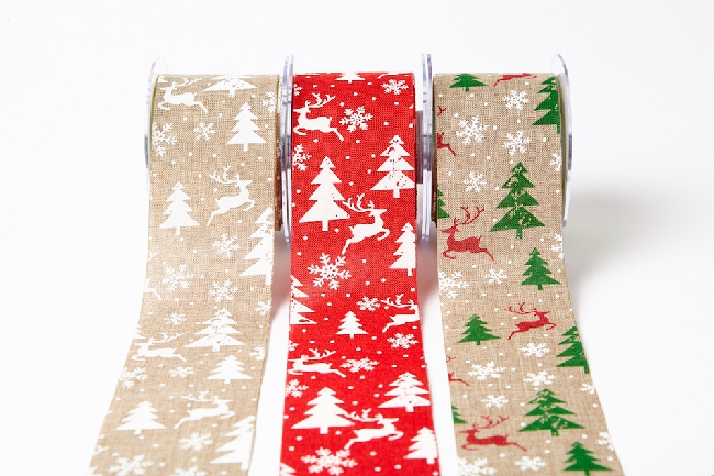 Mays Arts Imitation of the Christmas Tree Snowflake Reindeer Ribbon 562-25 Width 6 4 cm List Price 2 74 m