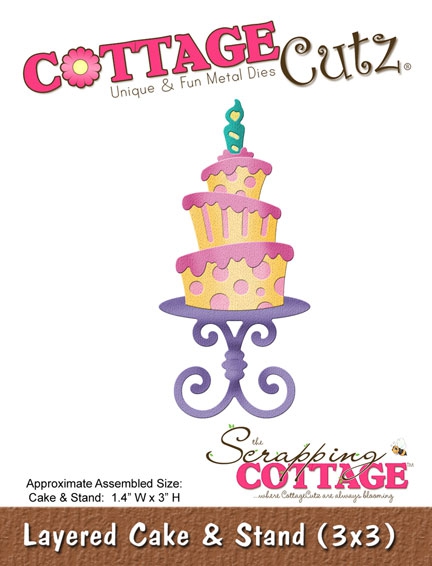 CottageCutz Cutting Template 818561021248 with a stent multilayer cake