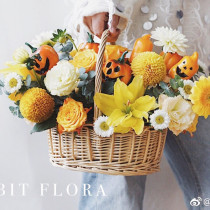 Vines handmade flower basket flowers Multi-meat flower arrangements Decorative Pendulum woven flowers Blue willow chita Garden Water Fruit Basket Handmaids gift