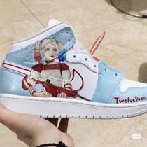 Xiaohongshu QX-Customized sneakers DIY AJ1 Air Force mobile game Peace Elite comes with shoe modifications picture and color hand-painted sneakers