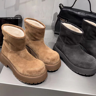 European Style Thick-Soled Snow Boots for Women, New Winter Warm and Cold-Resistant Cotton Shoes, Winter Boots for Northeast Outdoor Use