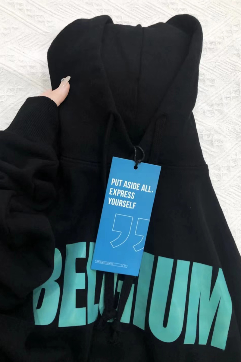 Printed Lianhood sportswear women's clothing autumn and winter thin models 2021 New sets headcoat jacket Korean version loose long sleeve blouses