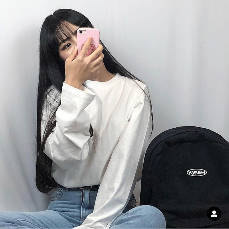 Pure cotton white long-sleeved T-shirt women's Korean version of 2019 spring and autumn loose all-round match with the student base shirt women ins tide