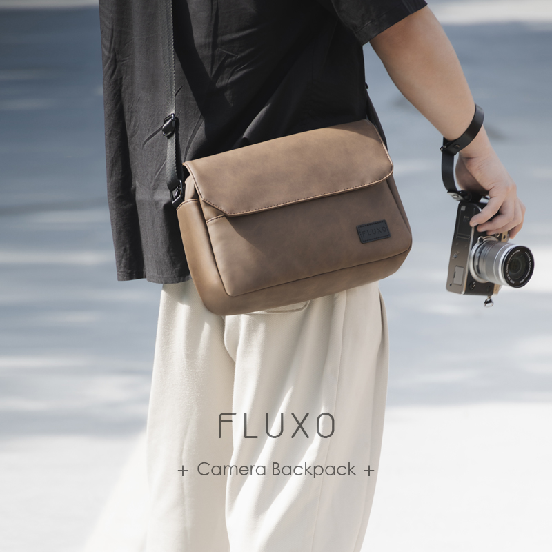 FLUXO Camera Backpack Photography Stratified Liner Moisture Inclined Satchel Shoulder Flip for Fuji Sony Leica-Taobao