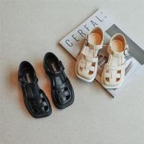 Children Baotou sandals 2021 Summer new girls hollowed-out CUHK Tong Princess Shoe girls Soft bottom beach shoes