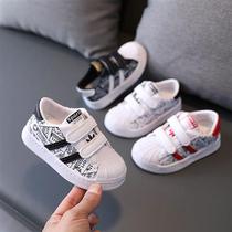 Children Shells Headboard Shoes 2021 Spring New Boy Fashion 100 Hitch Sneakers Magic Sticker Girl Casual Shoes