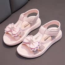 Girl Genuine Leather Beach Sports Sandals Sandals Summer Girls Fashion Cute Princess Shoes Soft Bottom Non-slip Children Sandals