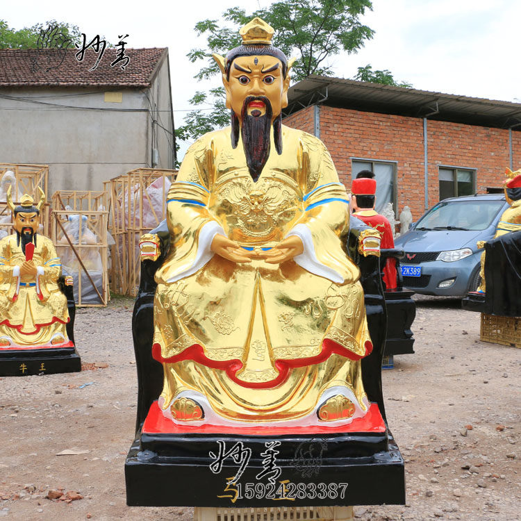 1 3 m Ma Wang Statue Horse King Bodhisattva Ma Wang Pendulum Pieces of Golden Glass Fiber Resin Buddha manufacturer Direct Sale