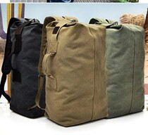 Cylinder shoulder travel bag Simple Men bag canvas backpack luggage bag bucket bag mens large capacity leisure backpack