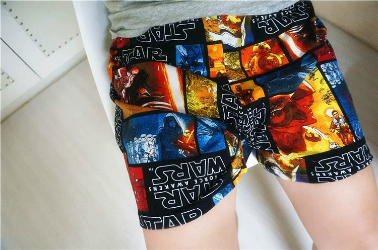 Tide phim hoạt hình lỏng lẻo đồ ngủ nam nhà cộng với quần lót boxer chất béo quần short cotton Aro đan bông 孖 quần short nữ