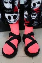Harajuku style personality skateboard soft sister INS fluorescent socks street dance letter simple lady socks