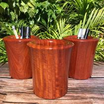 Redwood pen - brush - clay brush - shade - shallow Myanmar flower pear wood sandal hollow solid wood pen - illustrated cylinder tea cylinder
