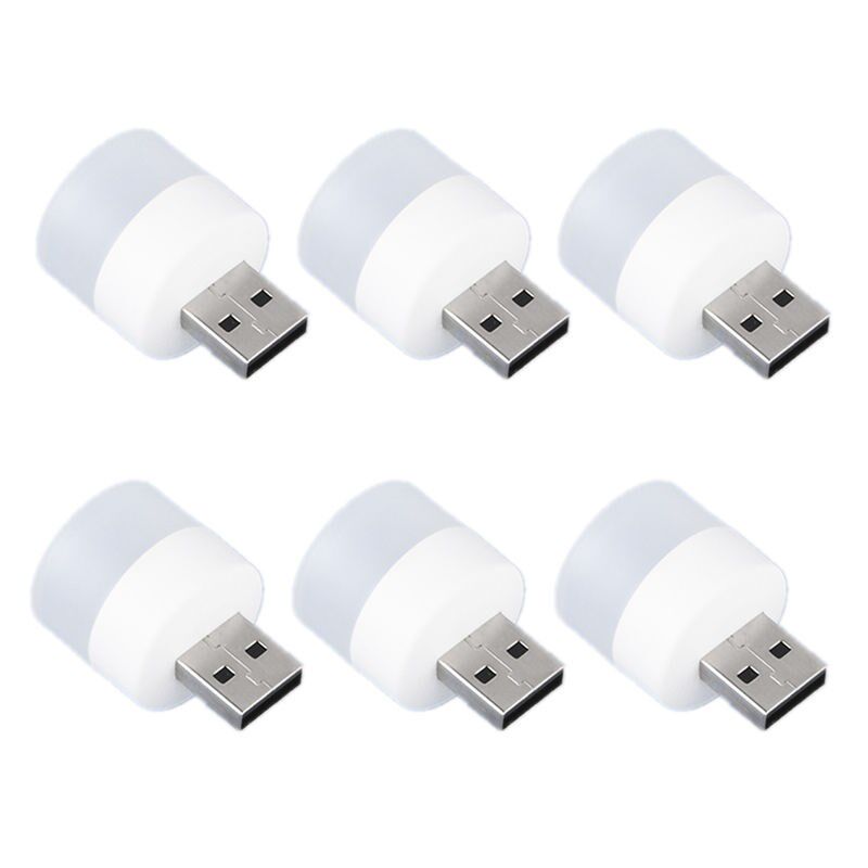 Mobile charging USBLED eye protection light small table lamp computer mobile power charging head small light night light small round light