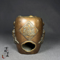 Five fu carbon furnace tea furnace old-style bronze furnace old bronze antique oven antique antique