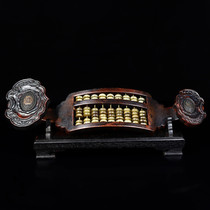 Antiquity Collection of the intention of the Disk with the base of ancient wooden carvings such as the ancient disk