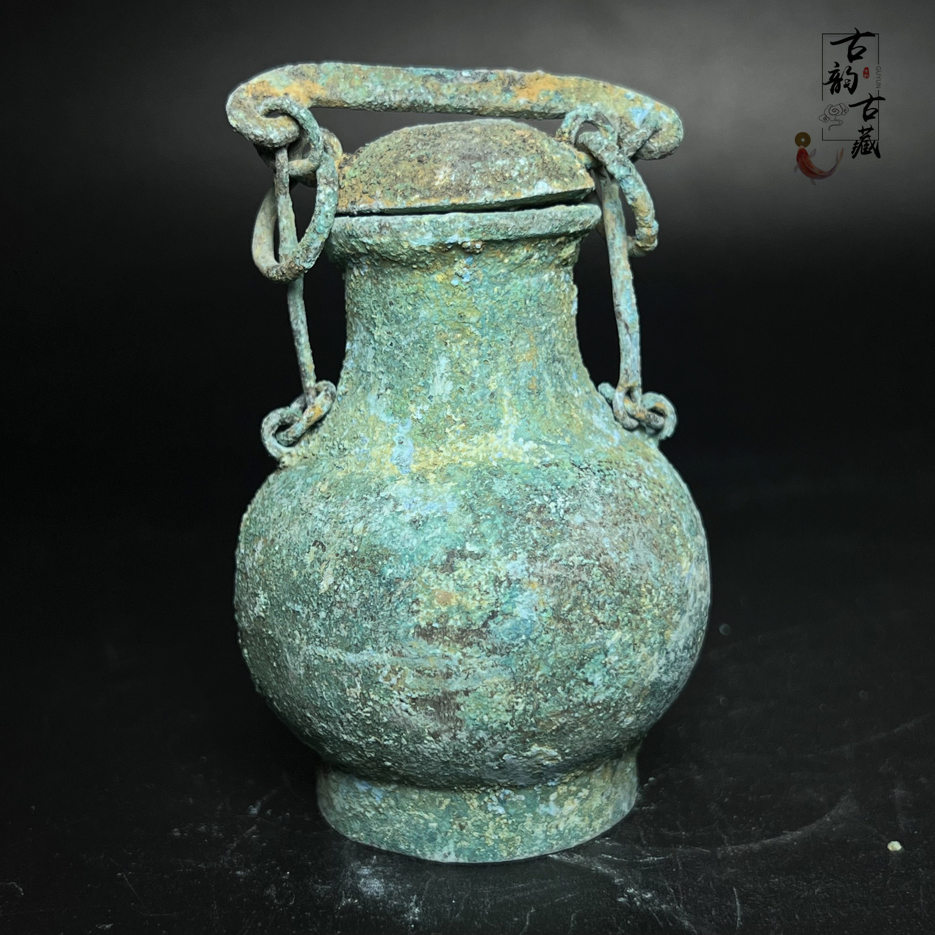 Unearthed ancient play Han Dynasty bronzer Tiliang bottle imitation ancient made of old bronze ware pendulum piece emulated antique decoration handicraft-Taobao