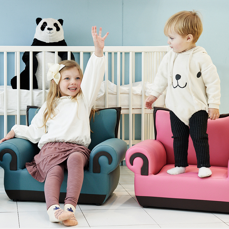 South Korea IIZZ Children's sofa chair KOKO baby single double learn entertainment multifunction small sofa-Taobao