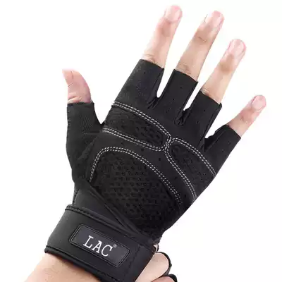 lac fitness gloves men's horizontal bar pull-up iron fitness gloves wrist guard non-slip wear-resistant breathable gloves