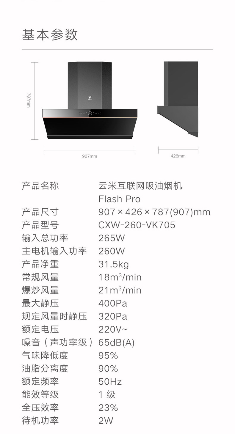 云米 FlashPro 烟机灶具套装 自动升降+超强吸力 4.5KW超强火 图31