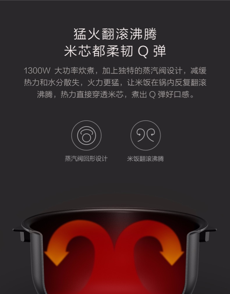 小米生态链 云米 IH电饭煲 4L 纯铁内胆 图8