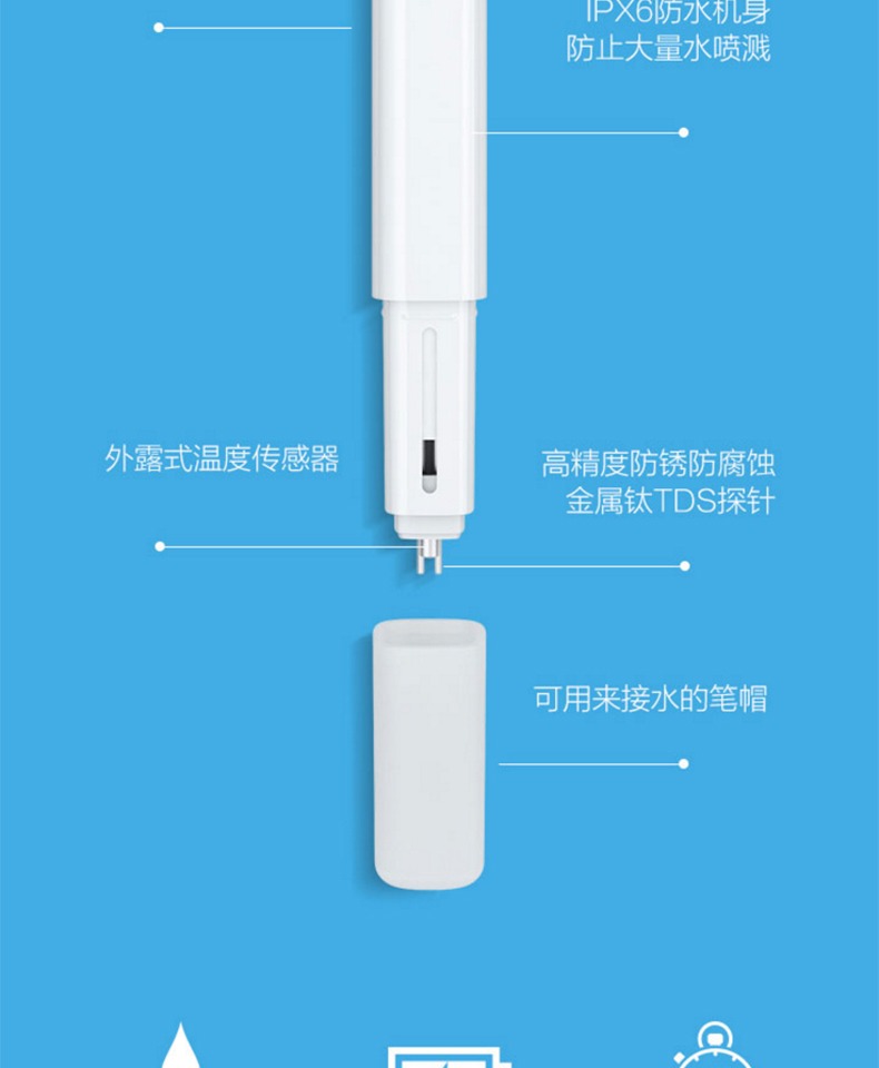 小米生态链 云米 TDS水质检测笔 检测家中水是否适合饮用 图8