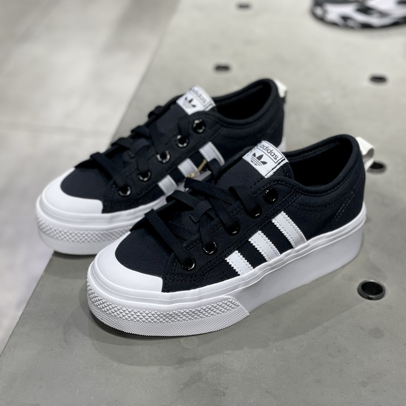 Adidas Women's Shoes Nizza Platform Classic Low-Top Sports Thick-Soled Canvas Shoes Fv5321